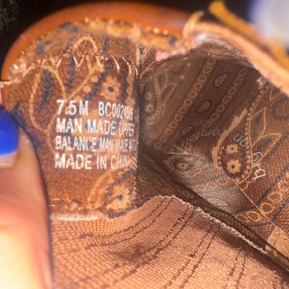 Brown B.O.C Lowri slip on chunky square toe campus moto Chelsea booties buckle - Picture 4 of 11